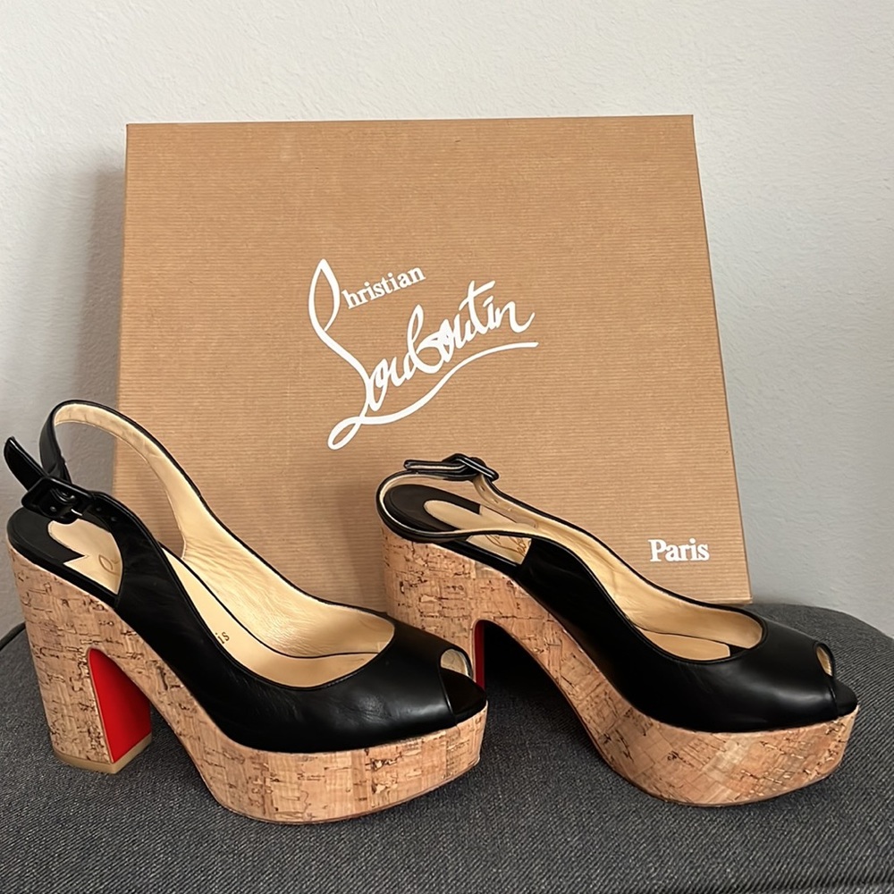 Christian Louboutin Dona Anna Black 120MM Size 37